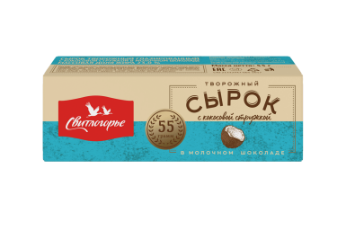 Сырок творожный «С кокосовой стружкой» в молочном шоколаде